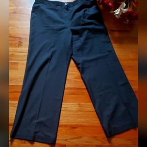 J JILL  Womens BLACK STRETCH WIDE LEG DENIM slacks  MID RISE JEANS 16